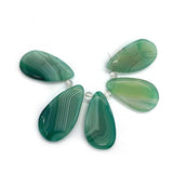 5pcs Chrysoprase Water Drop Pendant Set for Jewelry Making