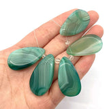 5pcs Chrysoprase Water Drop Pendant Set for Jewelry Making