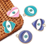 10pcs/Lot Evil Eye Enamel Charms for Jewelry Making DIY Necklace Earrings