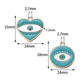 10pcs/Lot Evil Eye Enamel Charms for Jewelry Making DIY Necklace Earrings