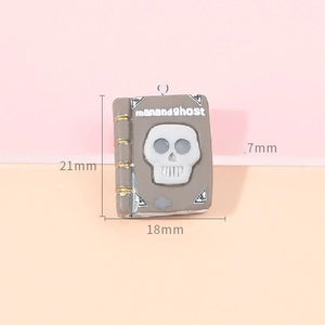 10Pcs European Book Skull Skeleton Star Charms For Jewelry Making