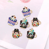 10x Cat Alloy Charms Cartoon Animal Pendant for DIY Jewelry Making