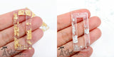 Tortoise Shell Earring Charm,Rectangle Shaped Acrylic Beads