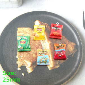 Potato Chips Earring Charms Bracelets Jewelry Making DIY Pendants Bulk