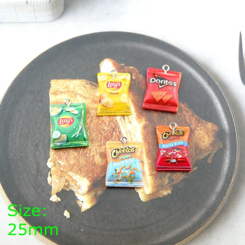 Potato Chips Earring Charms Bracelets Jewelry Making DIY Pendants Bulk