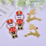 10Pcs Deer Sheep Soldier Christmas Charms for Earrings DIY Jewelry Making
