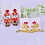 10Pcs Deer Sheep Soldier Christmas Charms for Earrings DIY Jewelry Making