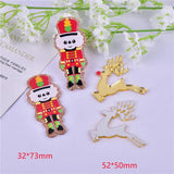 10Pcs Deer Sheep Soldier Christmas Charms for Earrings DIY Jewelry Making
