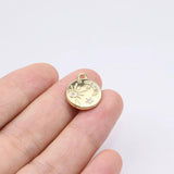 10pcs 14mm Polished Charms Pendant Necklace, Earring Bracelet