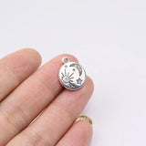10pcs 14mm Polished Charms Pendant Necklace, Earring Bracelet