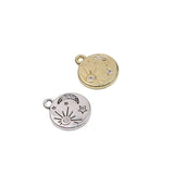 10pcs 14mm Polished Charms Pendant Necklace, Earring Bracelet
