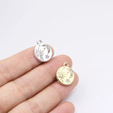 10pcs 14mm Polished Charms Pendant Necklace, Earring Bracelet