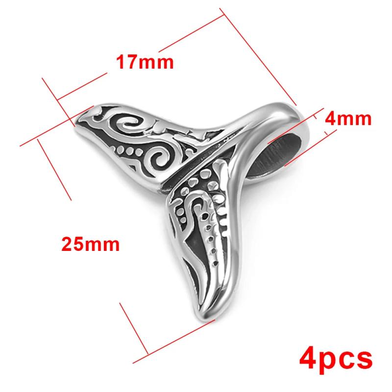 316L Stainless Steel Fishtail Hook Charms for Jewelry DIY