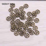 200pcs Mini Gear Pendant Antique Bronze Steampunk Charms DIY Jewelry Making