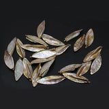 4Pcs Shell Pendant Mother Of Pearl Golden Leaf for Jewelry Making DIY