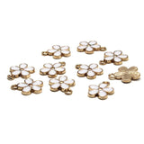 20Pcs Flower Alloy Enamel Pendants for Jewelry Making