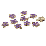 20Pcs Flower Alloy Enamel Pendants for Jewelry Making