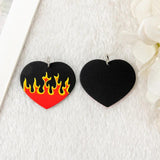 10Pcs Acrylic Heart Charms Rabbit Cherry Butterfly Rainbow Pendant