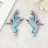 10 Pcs Halloween Eyeball Ice Cream Finger Charms Acrylic Findings Jewelry DIY