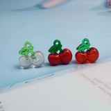 10pcs Resin Red Pink Cherry Charms Pendant DIY Jewelry Making C488-1