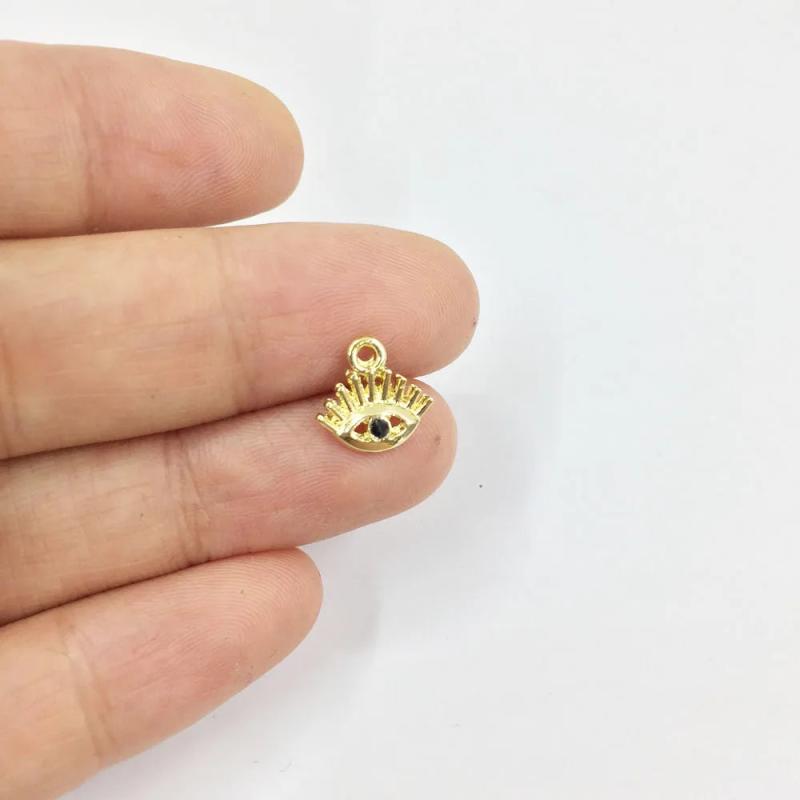 20pcs 10mm Mini Eye Rhinestone Charms Pendant DIY Jewelry