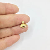 20pcs 10mm Mini Eye Rhinestone Charms Pendant DIY Jewelry