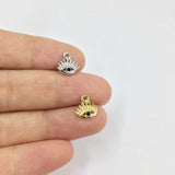 20pcs 10mm Mini Eye Rhinestone Charms Pendant DIY Jewelry