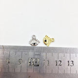 20pcs 10mm Mini Eye Rhinestone Charms Pendant DIY Jewelry