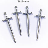 12pcs 86x24mm Sword Charms Pendant Tibetan Silver Tone Findings