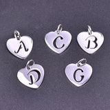5pcs Stainless Steel A-Z Initials Alphabet Charm Letters Pendant Necklaces