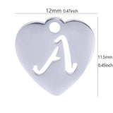 5pcs Stainless Steel A-Z Initials Alphabet Charm Letters Pendant Necklaces