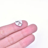 5pcs Stainless Steel A-Z Initials Alphabet Charm Letters Pendant Necklaces