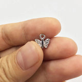 20pcs 9mm Butterfly Rhinestone Coin Necklace DIY Jewelry 2 Colors