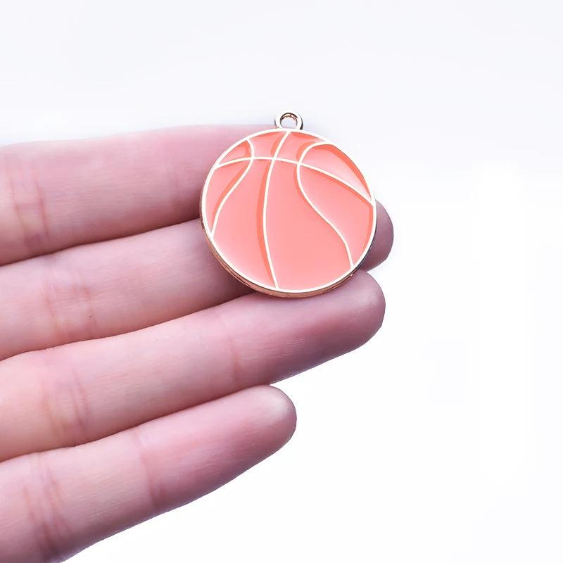 20Pcs Basketball Sports Soccer Pendant Handmaking Earring Necklace Charms