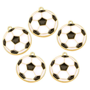 20Pcs Basketball Sports Soccer Pendant Handmaking Earring Necklace Charms