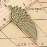10pcs Angel Wings Charms 58x22mm Tibetan Bronze Silver Pendants DIY Craft