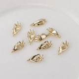 Copper Plated 3D Mini OK Gesture Palm Charms Pendants 2PCS