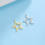 10pcs Moon Star Stainless Steel Charms for Jewelry Making DIY Accessories Bulk