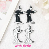 10Pcs Halloween Charms Ghost Clown Acrylic Earring Keychain Pendant