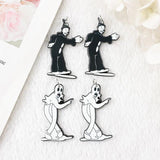 10Pcs Halloween Charms Ghost Clown Acrylic Earring Keychain Pendant