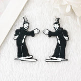 10Pcs Halloween Charms Ghost Clown Acrylic Earring Keychain Pendant
