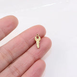 5pcs 8mm Stainless Steel Star and Key Coin Charms Pendant DIY Jewelry