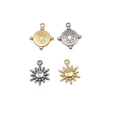 5pcs Stainless Steel Round Charms Pendant DIY Necklace Earrings Bracelets