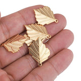 5pcs Stainless Steel Plated Leaf Earrings Charms Pendants DIY Jewelry Making