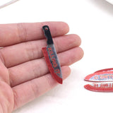 10pcs Double Sided Bloody Dagger Acrylic Charms Pendant DIY Jewelry