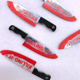 10pcs Double Sided Bloody Dagger Acrylic Charms Pendant DIY Jewelry
