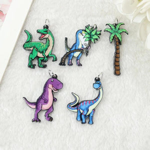 10Pcs Dinosaur Charms T-Rex Jewelry Findings Earring Pendant Necklace DIY