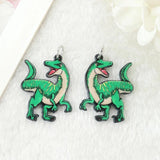 10Pcs Dinosaur Charms T-Rex Jewelry Findings Earring Pendant Necklace DIY