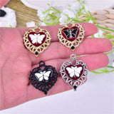10pcs Gothic Butterfly Charms for DIY Jewelry Making