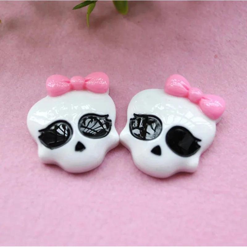10Pcs Skull Charms Resin Pendant for Earrings Keychain Necklace